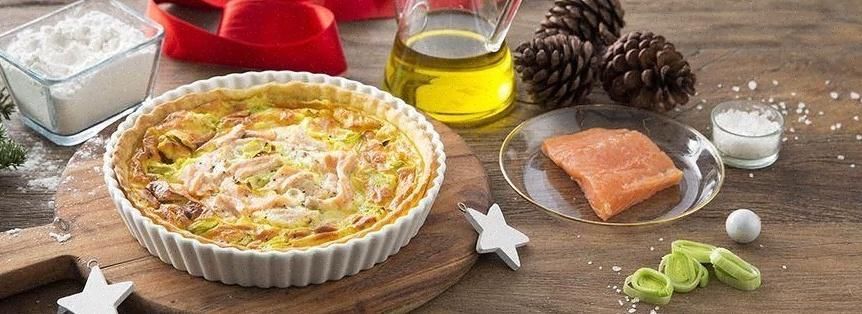Quiche salmone e porri