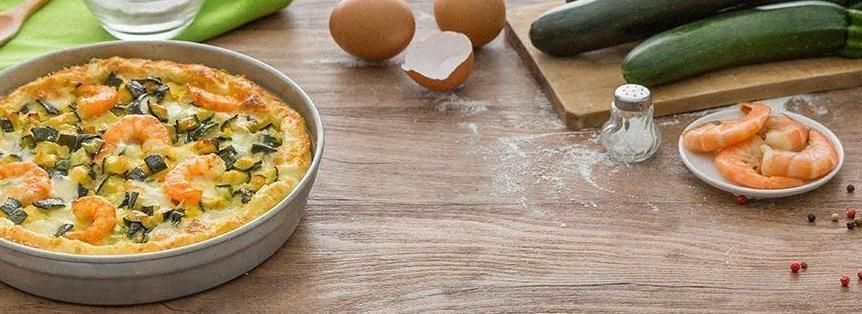 Quiche zucchine e gamberetti