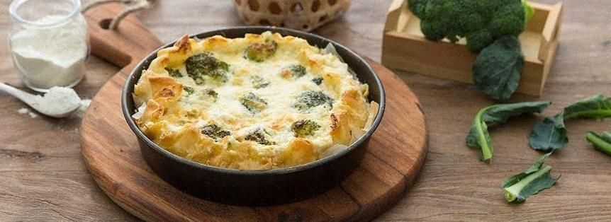 Torta salata broccoli e lenticchie 