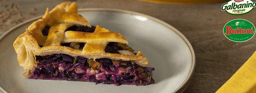 Torta salata con cavolo rosso