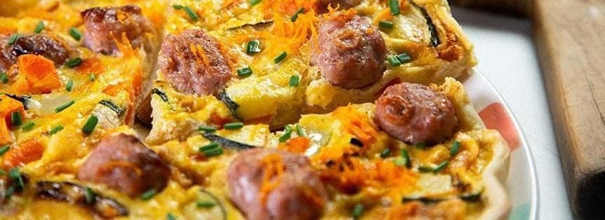 Torta salata con salsiccia e provola Torta salata con salsiccia e provola