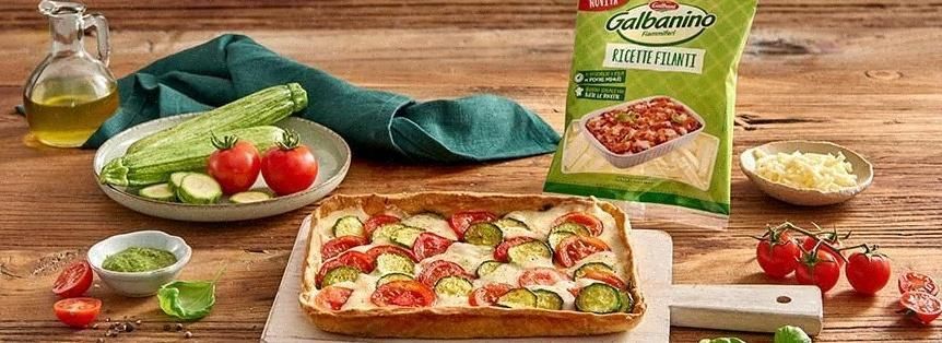 Torta salata con zucchine e pomodorini Torta salata con zucchine e pomodorini