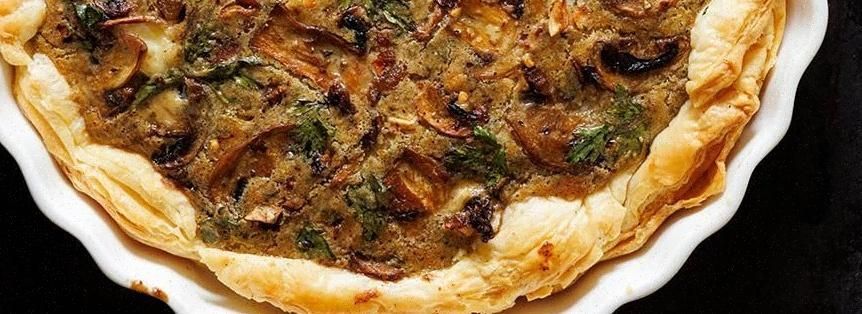 Torta salata lenticchie e funghi