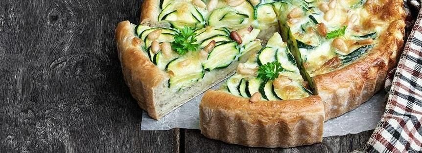 Torta salata porri e zucchine