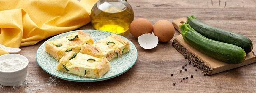 Torta salata salmone e zucchine
