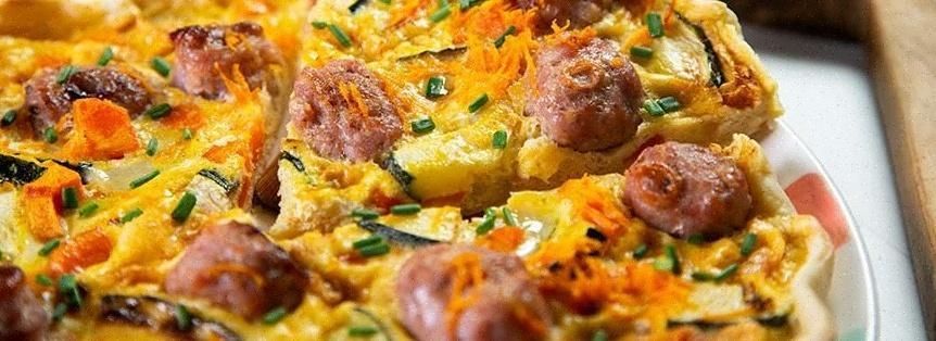 Torta salata salsiccia patate e mozzarella