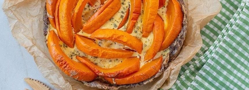 Torta salata zucca e funghi