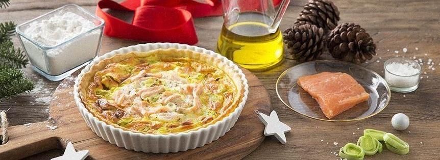 Torta salata zucchine e salmone