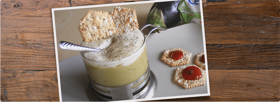 Cappuccino (mousse di melanzane con Certosa Galbani Light)