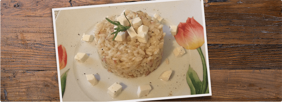 Risotto al rosmarino e Formaggio Zero Grassi