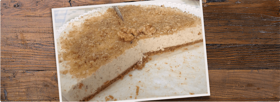 Cheesecake noci, pere e miele 
