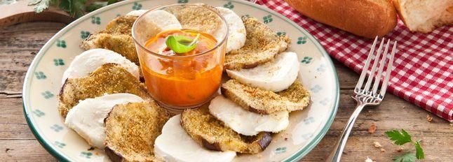 Caprese con melanzane gratinate