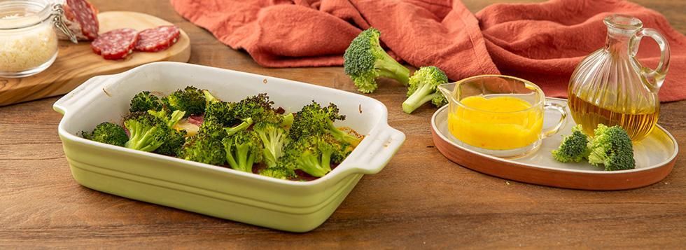 Broccoli patate e Galbanetto al forno