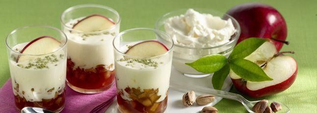Golosini di mele, mascarpone e pistacchi