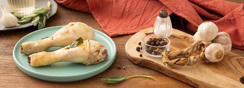 Cosce di pollo in padella