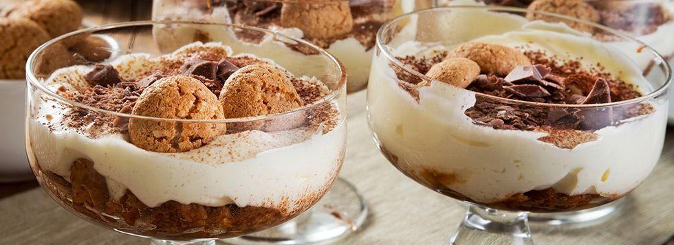 Crema al mascarpone con mandorle e amaretti