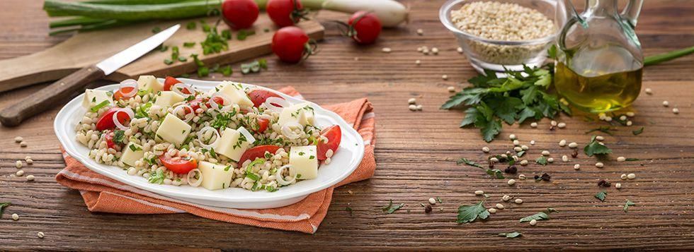 Insalata di orzo con Galbanino il Leggero e pomodorini (a freddo)