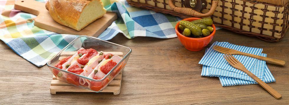 Involtini di prosciutto cotto