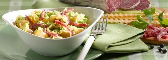 Mafalde con verza cotta e julienne di Galbanetto