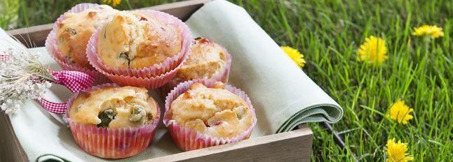 Muffin con fave, salame e Galbanino
