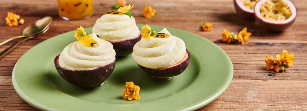 Mousse al mascarpone e frutto passione