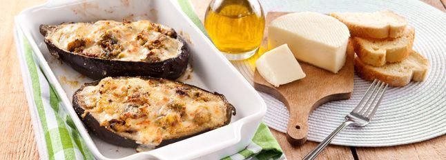 Melanzane ripiene di funghi e Bel Paese
