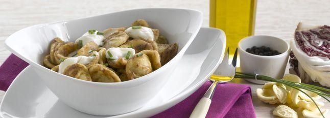 Orecchiette alla crema di radicchio e stracchino