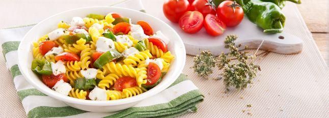 Fusilli con Certosino, friggitelli e pomodorini freschi