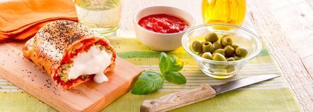 Pagnotta di pane con sorpresa di mozzarella