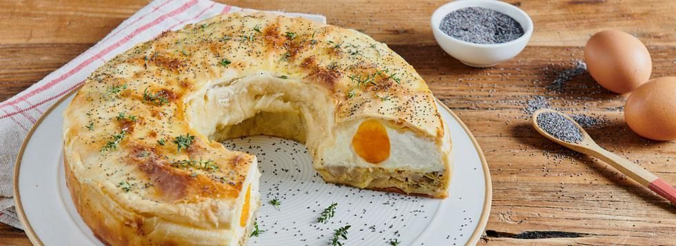 Torta Pasqualina con carciofi e maggiorana