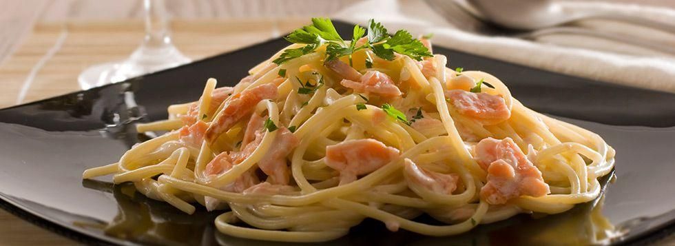 Pasta panna e salmone