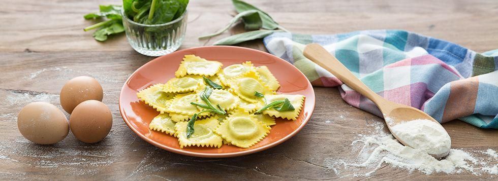 Ravioli ricotta e spinaci
