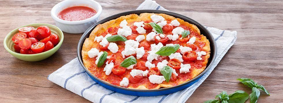 Romana gluten free con pomodorini piccanti e ricotta Santa Lucia
