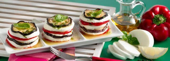 Sandwich di verdure e mozzarella