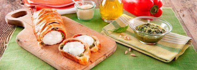 Sfoglia alle verdure e cuore di mozzarella filante
