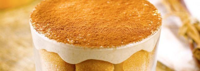 Tiramisù pere e crema di marroni