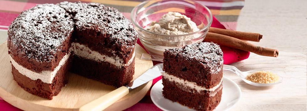 Torta puro cacao con crema al mascarpone