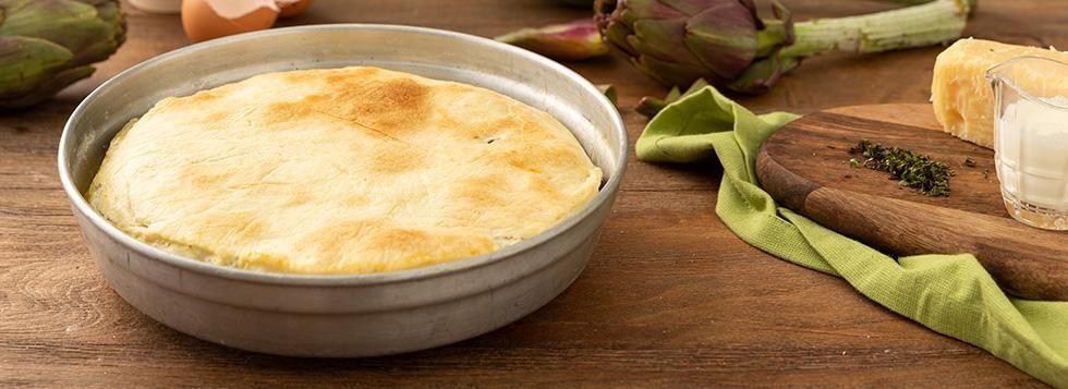 Torta salata con carciofi