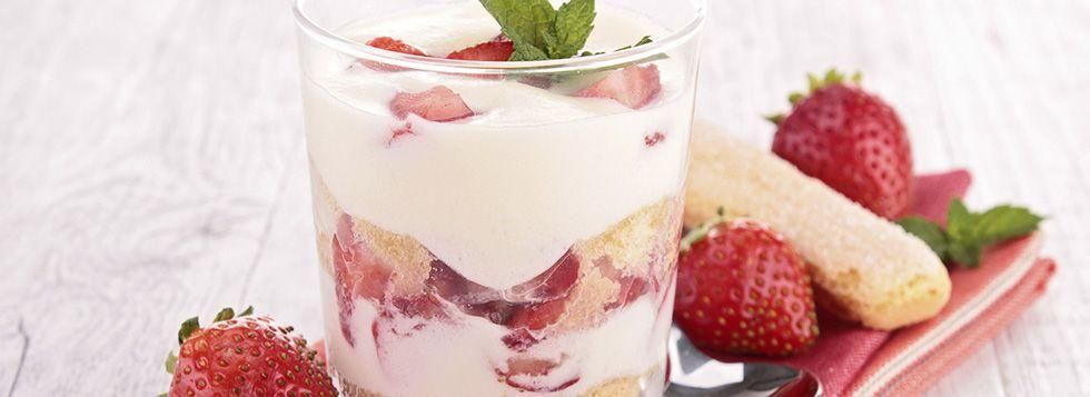 Tiramisù alle fragole senza uova