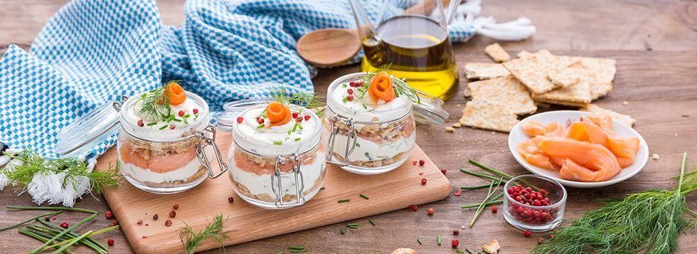 Tiramisù salato al salmone