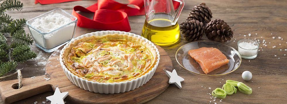 Torta salata al salmone