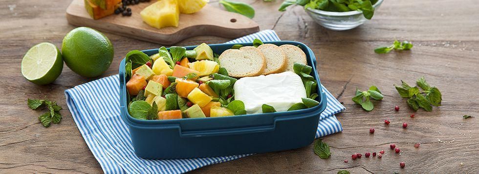 SCHISCETTA HIPSTER: Certosino con insalata esotica