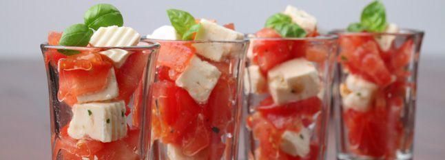 Antipasto in bicchierini