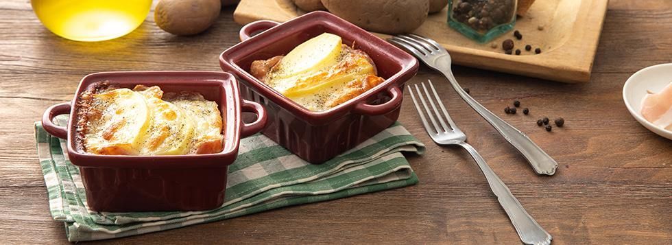Patate gratinate con pancetta