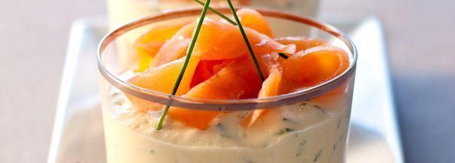 Tiramisù due salmoni ed erba cipollina