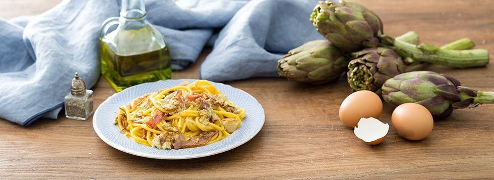 Carbonara di carciofi