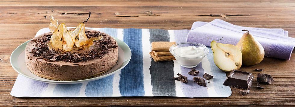 Cheesecake pere e cioccolato con Crema Dolce alla Ricotta