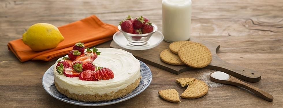 Cheesecake con lo yogurt greco e mascarpone