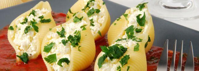 Conchiglioni con crema di formaggio
