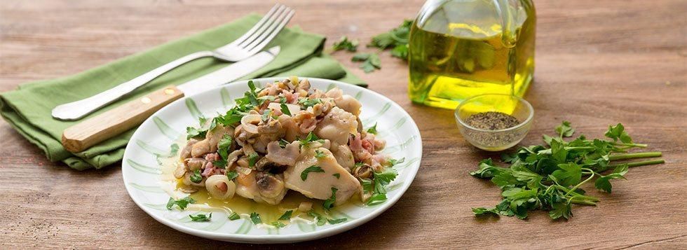 Coniglio con funghi